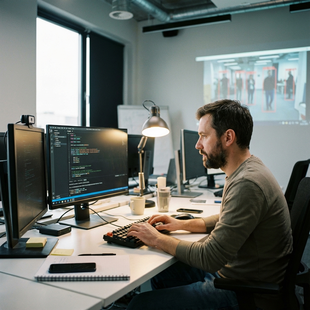 Futuristic workspace